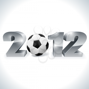 Royalty Free Clipart Image of a 2012 Football Sign