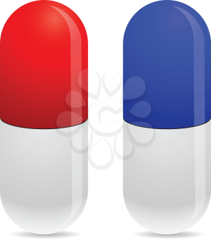 Royalty Free Clipart Image of Two Pills