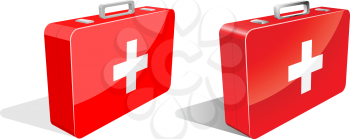 Royalty Free Clipart Image of First Aid Kits