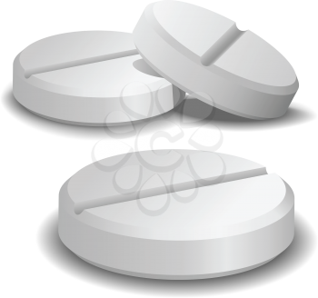 Royalty Free Clipart Image of White Pills