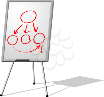 Royalty Free Clipart Image of an Illustration on a Whiteboard