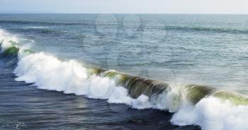 Big ocean tide wave breaking. Bali, Indonesia.