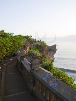 View on the ocean from Pura Luhur Temple in Uluwatu at sunset, Bali
