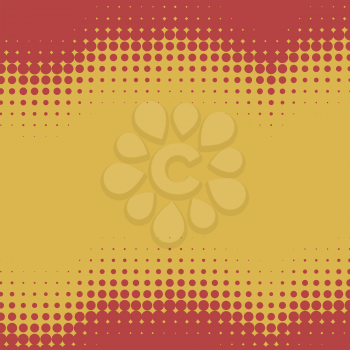 Red and yellow wavy halftone background with copy space.