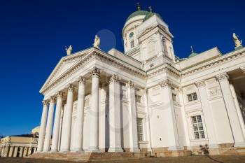 Helsinki Cathedral or St Nicholas - the biggest landmark of the city built in 1852, Finland.