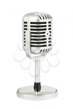 Royalty Free Photo of a Retro Microphone on a Stand