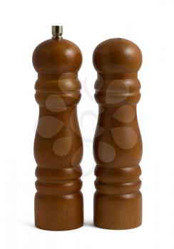 Royalty Free Photo of a Wooden Salt and Pepper Shaker