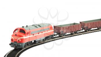 Royalty Free Photo of a Miniature Model of a Locomotive