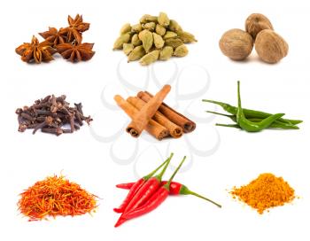 Royalty Free Photo of a Collection of Various Spices and Seasonings