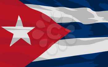 Royalty Free Clipart Image of the Flag of Cuba