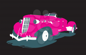 Royalty Free Clipart Image of an Antique Car