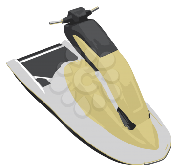 Royalty Free Clipart Image of a Jet Ski