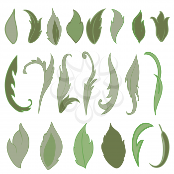 Royalty Free Clipart Image of Green Leaves