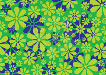 Royalty Free Clipart Image of an Abstract Daisy Background