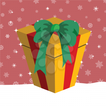 Royalty Free Clipart Image of a Christmas Present