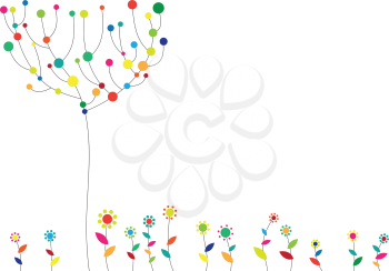 Royalty Free Clipart Image of a Funky Tree