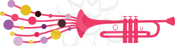 Royalty Free Clipart Image of a Trumpet