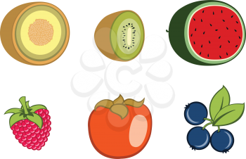Royalty Free Clipart Image of Fruit Icons