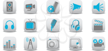 Royalty Free Clipart Image of Media Icons