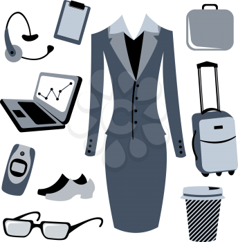 Royalty Free Clipart Image of Women's Clothes
