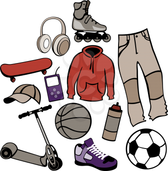 Royalty Free Clipart Image of a Man's Clothes