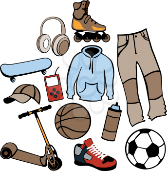 Royalty Free Clipart Image of Men's Clothing