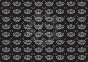 Royalty Free Clipart Image of an Abstract Skull Background