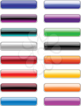 Royalty Free Clipart Image of Rectangular Buttons