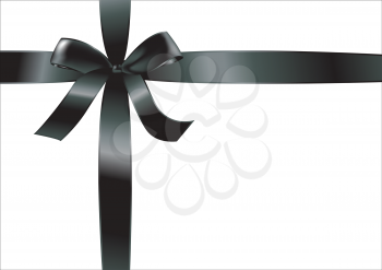 Royalty Free Clipart Image of a Black Bow