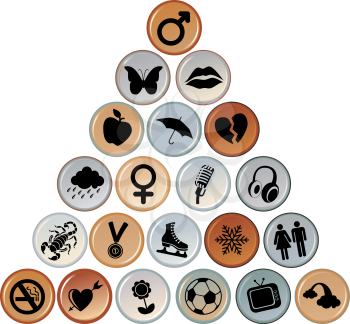 Royalty Free Clipart Image of Various Web Icons