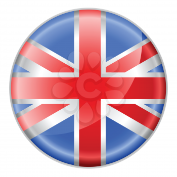 Royalty Free Clipart Image of a Union Jack Button