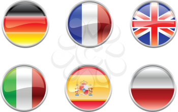 Royalty Free Clipart Image of World Flag Icons