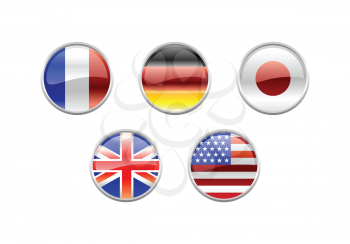 Royalty Free Clipart Image of World Flags