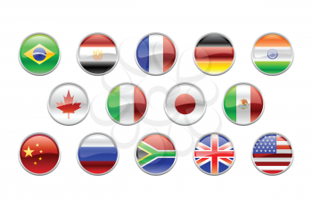 Royalty Free Clipart Image of World Flags