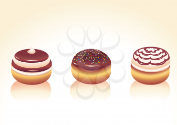 Royalty Free Clipart Image of Donuts