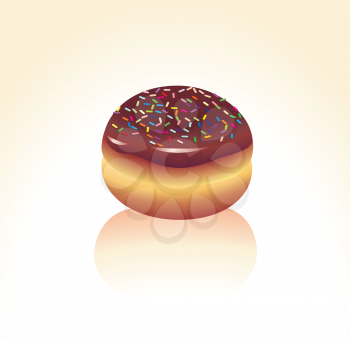 Royalty Free Clipart Image of a Donut