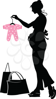 Royalty Free Clipart Image of a Pregnant Woman 
