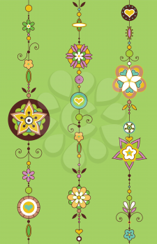 Royalty Free Clipart Image of Wind Chimes