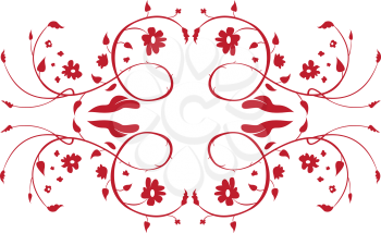 Royalty Free Clipart Image of an Abstract Floral Design