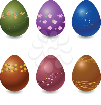 Royalty Free Clipart Image of Easter Eggs