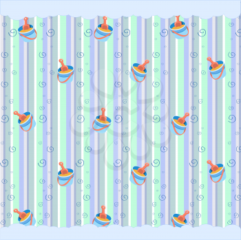 Royalty Free Clipart Image of a Beach Toy Background 