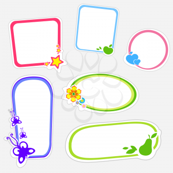 Royalty Free Clipart Image of Retro Stickers