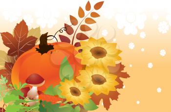 Royalty Free Clipart Image of a Thanksgiving Background