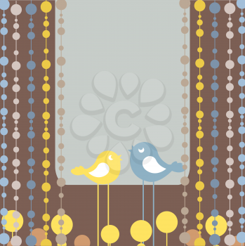 Royalty Free Clipart Image of an Abstract Bird Background