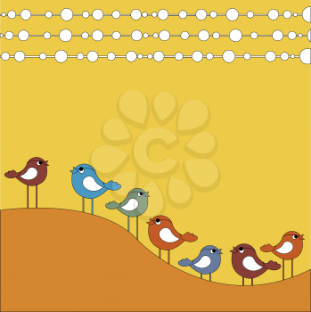 Royalty Free Clipart Image of a Colourful Bird Background