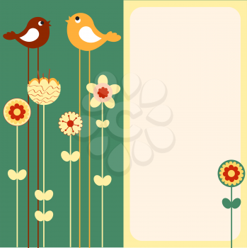 Royalty Free Clipart Image of a Cute Greeting Card