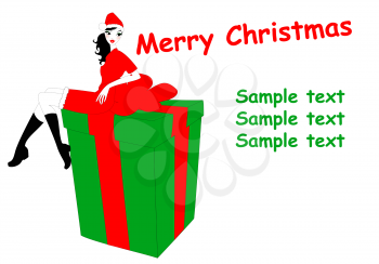 Royalty Free Clipart Image of a Christmas Greeting Card