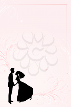 Royalty Free Clipart Image of a Wedding Invitation 