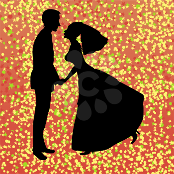 Royalty Free Clipart Image of a Wedding Invitation