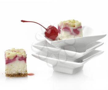 Royalty Free Photo of Raspberry Cheesecake Slices